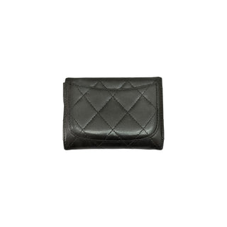 Chanel Black Lambskin Classic Card Holder with Silver Hardware