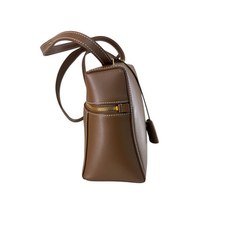 Loro Piana Brown Leather Extra Pocket L27 Shoulder Bag with Gold Hardware