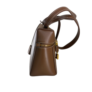 Loro Piana Brown Leather Extra Pocket L27 Shoulder Bag with Gold Hardware