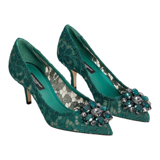 Dolce & Gabbana Bellucci Crystal-Embellished Lace Pumps