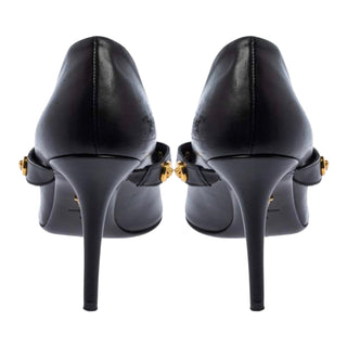 Versace Medusa Medallion Mary Jane Leather Pumps