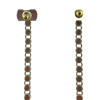 Chanel Gold Tone Crystal & Pearl CC Drop Earrings