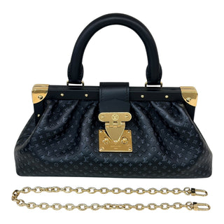 Louis Vuitton Black Calfskin Nanogram Monogram Clutch
