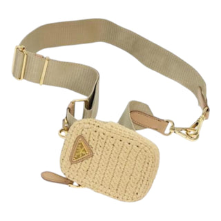 Prada Raffia Belt Bag / Waist Pouch