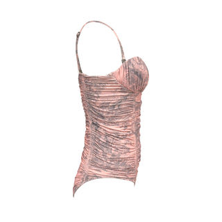 Christian Dior Toile de Jouy Ruched One-Piece Swimsuit
