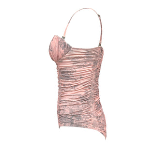 Christian Dior Toile de Jouy Ruched One-Piece Swimsuit