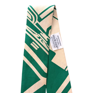 Hermès Green Silk Twilly Scarf