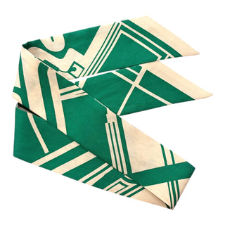 Hermès Green Silk Twilly Scarf