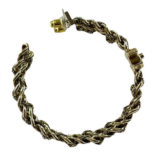 Chanel Gold Tone CC Chain Hoop Earrings
