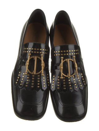 Christian Dior Leather Studded Accents Loafers