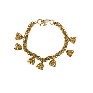 Chanel Gold-Tone Birdcage Bell Charm Necklace