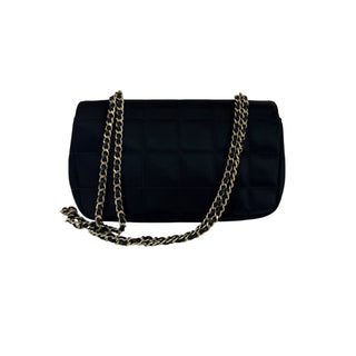 Chanel Black Square Quilted Flap Shoulder Bag with Gold-Tone Hardware