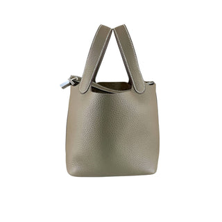 Hermès Grey Picotin Lock Bag Taurillon Clemence Leather Palladium Hardware