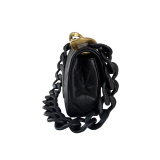 Chanel Black Caviar Quilted Small Funky Match Flap Bag Gold-Tone Hardware