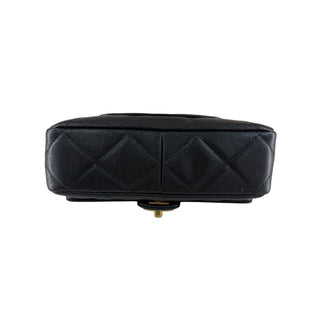 Chanel Black Caviar Quilted Small Funky Match Flap Bag Gold-Tone Hardware