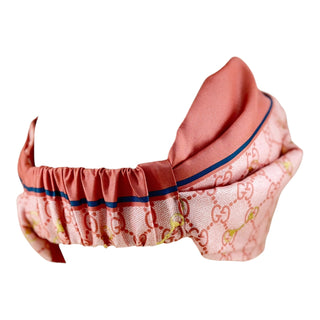 Gucci Pink GG Monogram Silk Headscarf