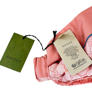 Gucci Pink GG Monogram Silk Headscarf