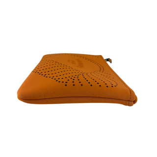 Hermès Orange Neobain Perforated Clutch Pouch