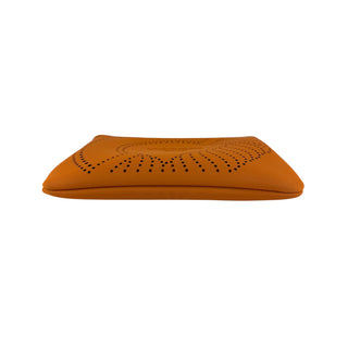 Hermès Orange Neobain Perforated Clutch Pouch