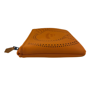Hermès Orange Neobain Perforated Clutch Pouch