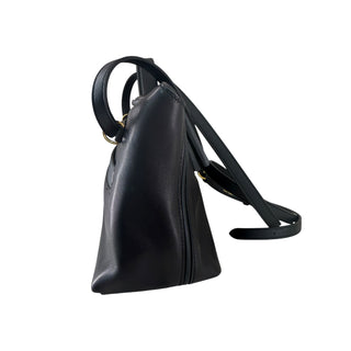 Hermès 24/24 Black Leather Bag With Gold-Tone Hardware.