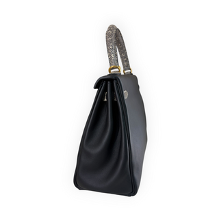 Hermès Black Swift and Ombré Salvator Lizard Touch Kelly 25 Retourné Gold Hardware