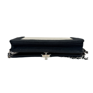 Chanel Mirror Mosaic Velvet Flap Bag Black Silver