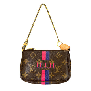 Louis Vuitton Brown Monogram Canvas Custom Initials Mini Pochette