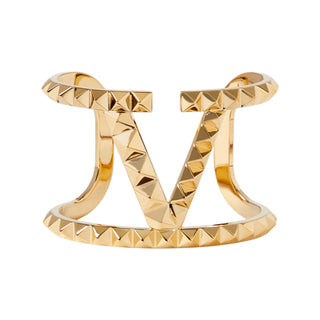 Valentino Gold Tone Rockstud Cuff Bracelet
