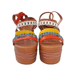 Hermès Wedges Amalfi Strappy Multicolour Wedges