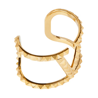 Valentino Gold Tone Rockstud Cuff Bracelet