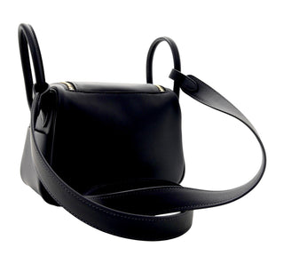 Hermès Mini Lindy 20 Noir Swift Leather With GHW