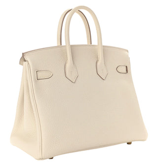 Hermès Birkin 25 Craie Retourne Togo Leather In GHW