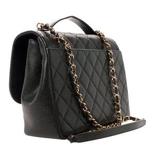 Chanel Black Quilted Large Business Affinity Flap Bag With GHW