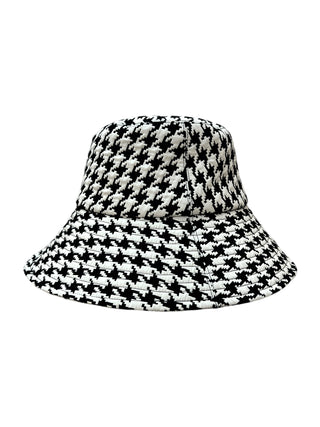 Christian Dior Black & White Montaigne Large Brim Bucket Hat With Veil