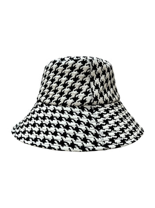 Christian Dior Black & White Montaigne Large Brim Bucket Hat With Veil