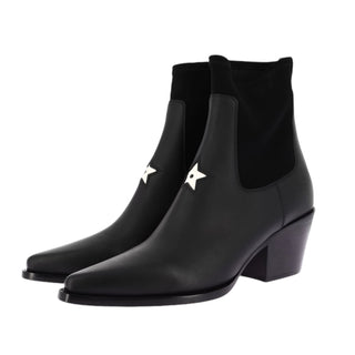Christian Dior Black Leather Star Boots