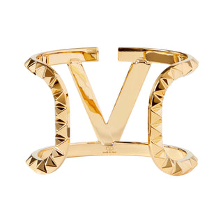 Valentino Gold Tone Rockstud Cuff Bracelet