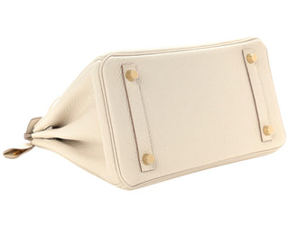 Hermès Birkin 25 Craie Retourne Togo Leather In GHW