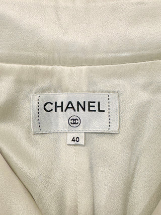 Chanel Gold Metallic Wide Leg Trousers