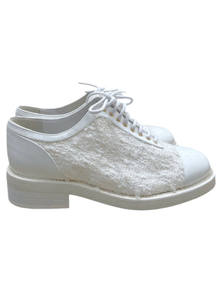 Chanel White Lace Heritage Sneakers
