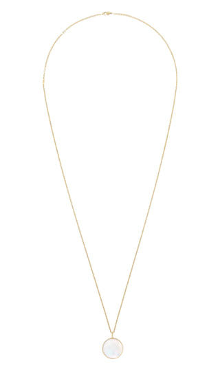 Christian Dior Yellow Gold Diamond & Mother Of Pearl Large Rose Des Vents Medallion Necklace