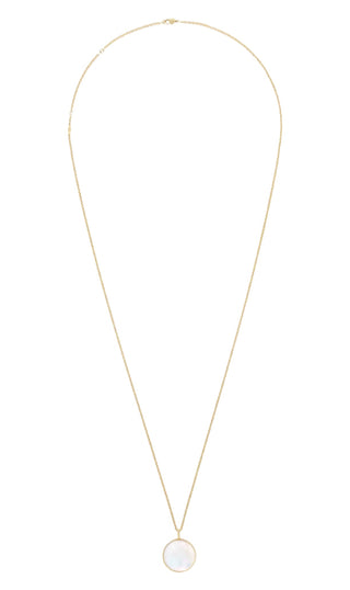 Christian Dior Yellow Gold Diamond & Mother Of Pearl Large Rose Des Vents Medallion Necklace