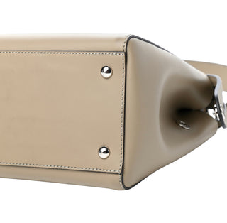 Fendi Vitello Baltico Dolce DotCom Satchel In Dove Grey & Poppy