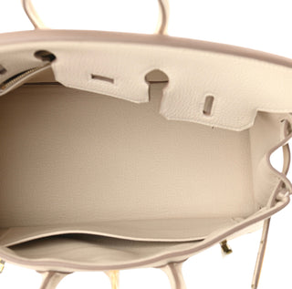 Hermès Birkin 25 Craie Retourne Togo Leather In GHW