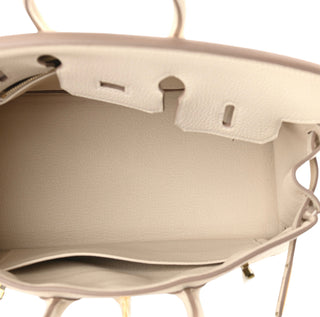 Hermès Birkin 25 Craie Retourne Togo Leather In GHW