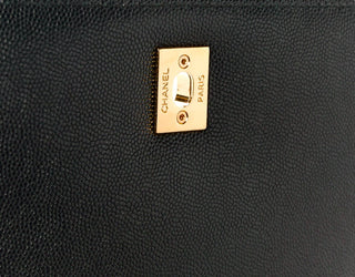 Chanel Black Quilted Large Business Affinity Flap Bag With GHW