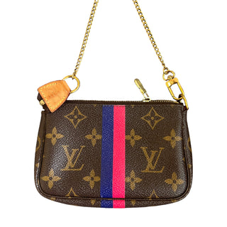 Louis Vuitton Brown Monogram Canvas Custom Initials Mini Pochette