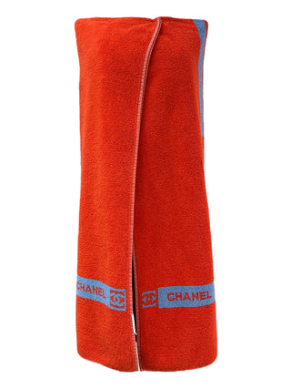 Chanel Iconic Two-Tone Red & Blue Towel