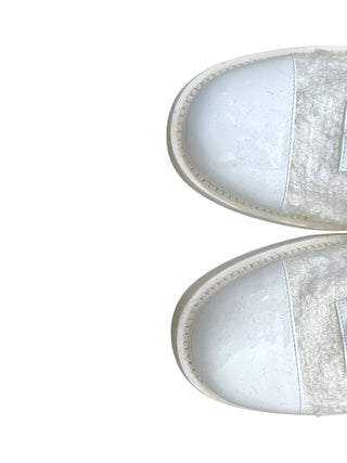 Chanel White Lace Heritage Sneakers